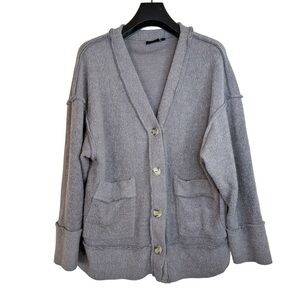 OUT FROM UNDER Urban Outfitters Women's Oversized Lavender Fleece Cardigan Top S